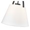 Z-Lite Z-Studio Pendant, 1-Light, 18 In.W x 18 In.H, Matte Black/Ivory 743P18-MB - alternate 2